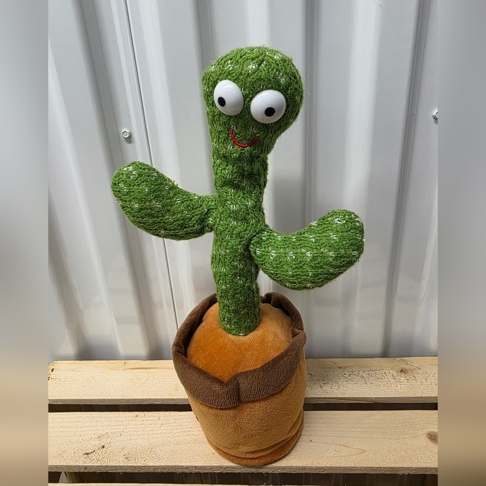 Green Plush Cactus Toy